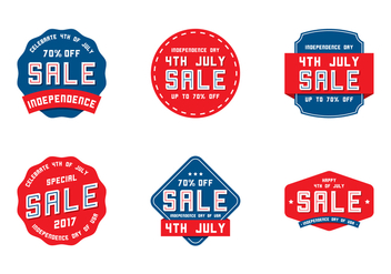 4th July Label Sale - vector gratuit #438409